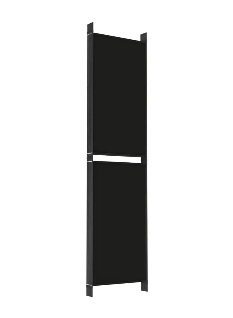 فيداكسل فاصل غرفة مكون من 6 ألواح، أسود، 300×200 سم، قماش  - Image 4