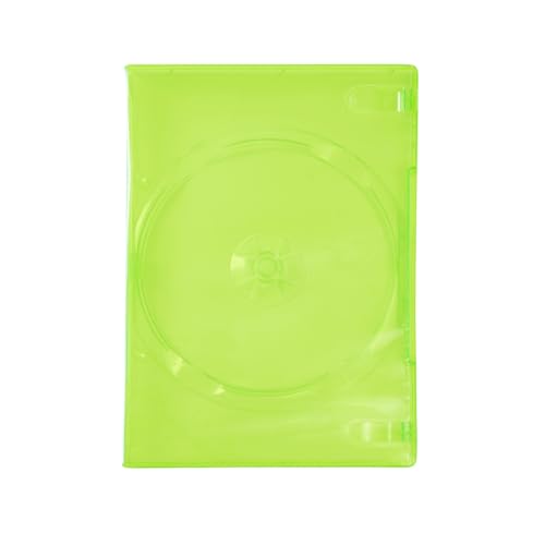 Maxtek 14mm Transparent Green Standard Single Capacity DVD Case with Outter Clear Sleeve Compatible for Xbox Game Discs, 25 Pieces Pack - Image 4