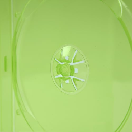 Maxtek 14mm Transparent Green Standard Single Capacity DVD Case with Outter Clear Sleeve Compatible for Xbox Game Discs, 25 Pieces Pack - Image 3