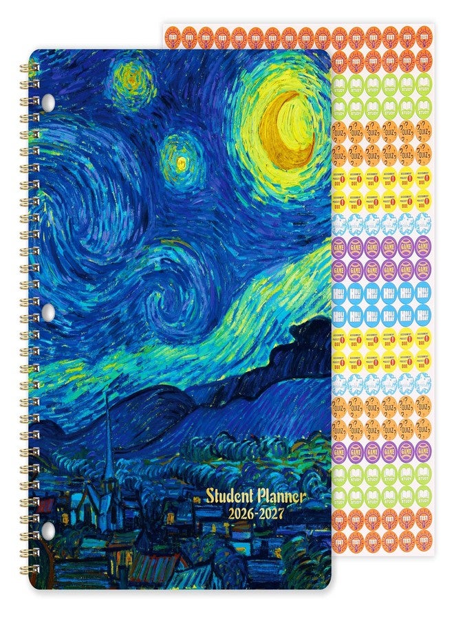 BooQool Student Planner 2026-2027 - July 2026 - June 2027 School Planner, 9" x 11", Weekly LessonPlanner, Twin- Wire Binding, Stickers, Perfect Organizer - Image 1
