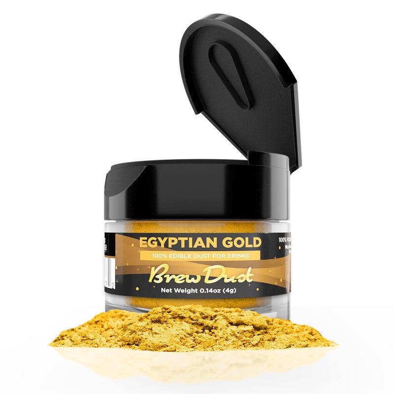 Bakell Brew Dust - Egyptian Gold (4g) | Edible Shimmery Drink Glitter for Beverages, Drinks & Cocktails - Image 1