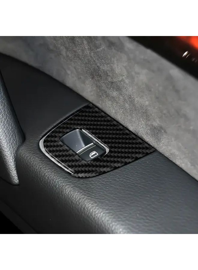 Carbon Fiber Trim Car Window Switch Control Panel Sticker Black Left Hand Drive for Audi Q7 4L 2008-2015 - Image 3
