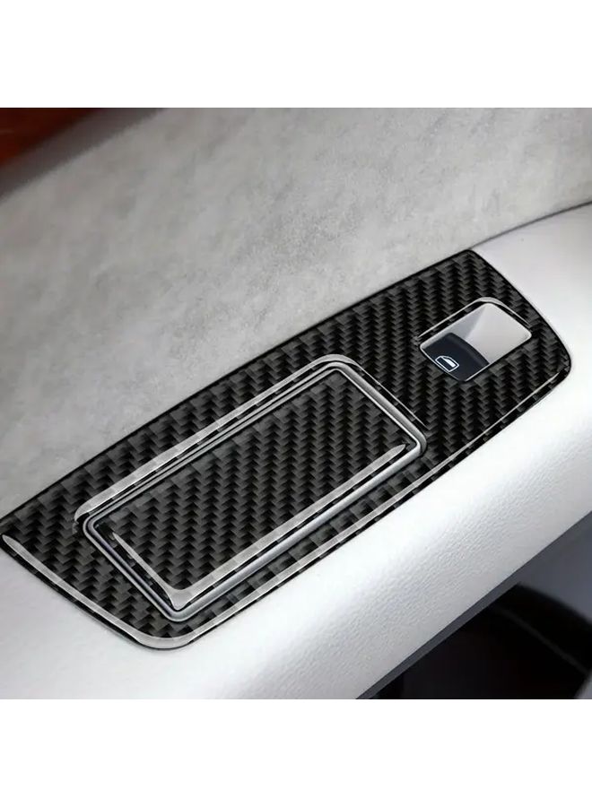 Carbon Fiber Trim Car Window Switch Control Panel Sticker Black Left Hand Drive for Audi Q7 4L 2008-2015 - Image 4