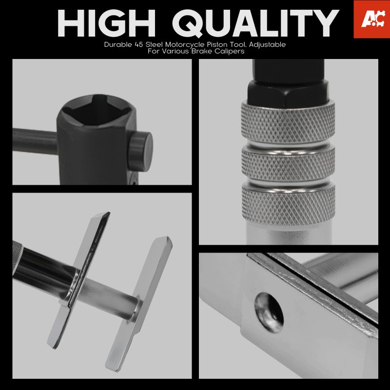 Achilioson Heavy Duty Motorcycle Brake Caliper Spreader Tool for Most Motorcycle & Vehicle Brake Discs Compatible with Hydraulic Disc Brake Systems - Image 5