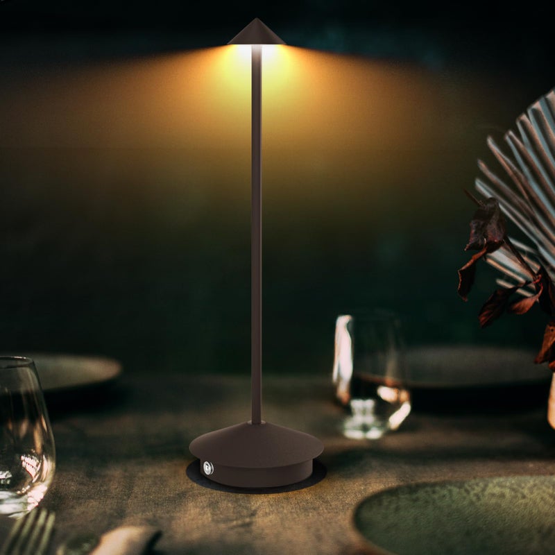 Aoceley 2-Pack 6000mAh Rechargeable Led Table Lamp Cordless,3000K-6000K Stepless Dimming Touch Lamps with Memory Function,IP54 Waterproof Aluminum Table Light for Outdoor/Bars/Restaurant/Patio(Rust) - Image 5