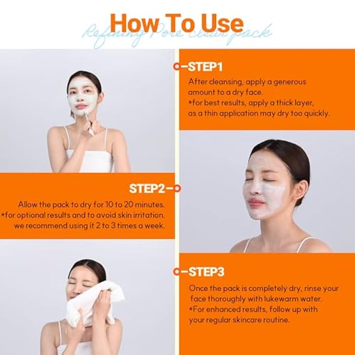 MIGUHARA Refining Pore Clear Pack | Clay Face Mask | Pore Cleanser | Wash Off Mask Type | Hydrating Facial Mask for All Skin Types | Korean Beauty Skincare Product (150g/5.29 Oz.) - Image 5