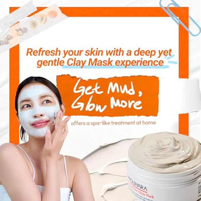 MIGUHARA Refining Pore Clear Pack | Clay Face Mask | Pore Cleanser | Wash Off Mask Type | Hydrating Facial Mask for All Skin Types | Korean Beauty Skincare Product (150g/5.29 Oz.) - Image 2