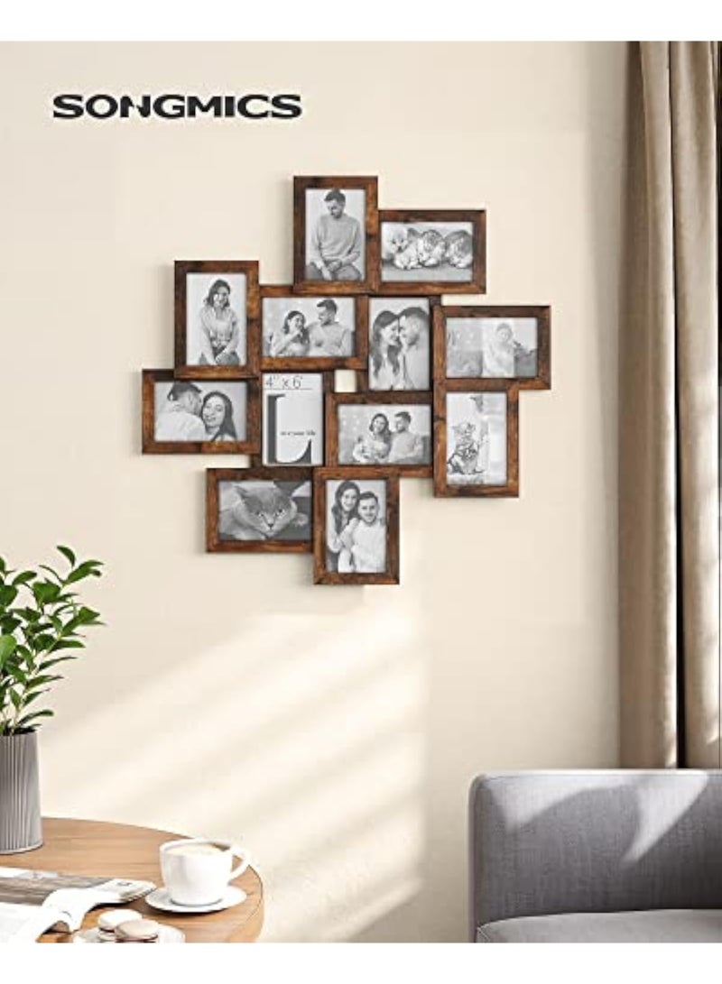 Arabest 4x6 Collage Picture Frames, 12-Pack Picture Frames Collage for Wall Decor, Rustic Photo Collage Frame, Multi Picture Frame Set with Glass Front, Assembly Required - Image 2
