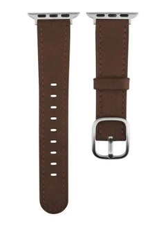 ديفيا Devia Real Leather Watch Band 38/40mm - Dark Brown  - Image 1
