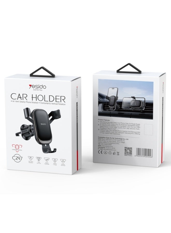 Yesido C247 Air Vent Gravity Car Holder(Black) - Image 5