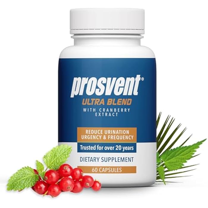 Prosvent Advanced Prostate Support Ultra - Natural Supplement with Saw Palmetto, Pygeum, Lycopene, Stinging Nettle, Beta Sitosterol, Cranberry and More to Ease Urinary Frequency & Urgency (60 Count) - Image 1