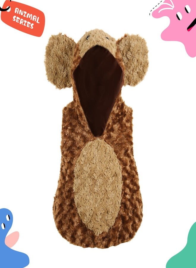UQJE Baby Monkey Costume Furry Toddler Monkey Costume Halloween Adorable Plush Gorilla Dress-Up Kids Animal Costumes - Image 5