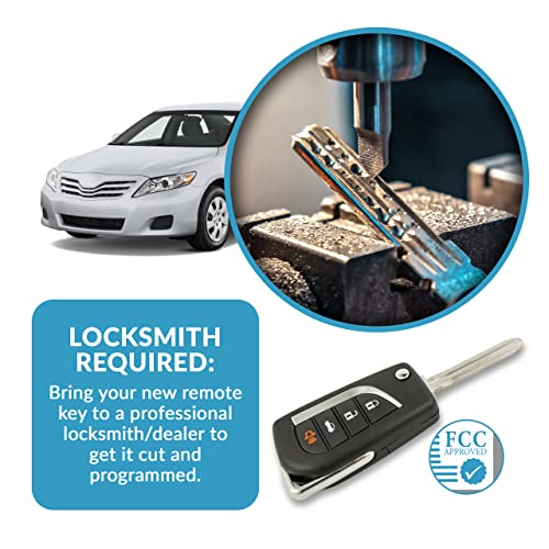 Keyless2Go بديل Keyless2Go لريموت فليب مفتاح 4 أزرار تويوتا HYQ12BBY 89070-06500 شريحة G - Image 5