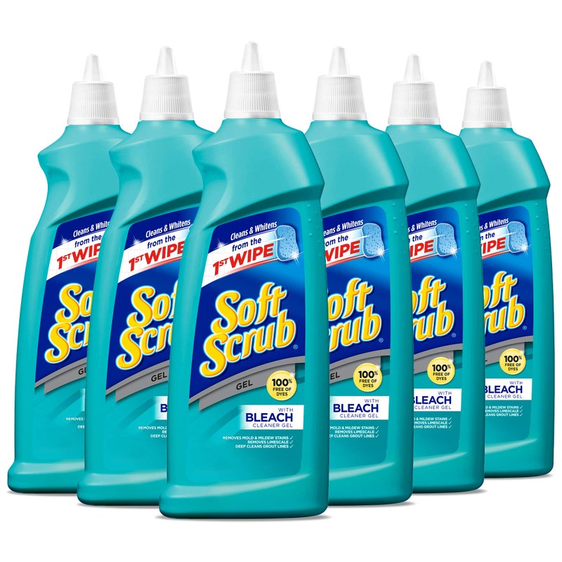 Soft Scrub جل تنظيف ناعم مع مبيض، 28.6 أونصة (عبوة من 6) - Image 1