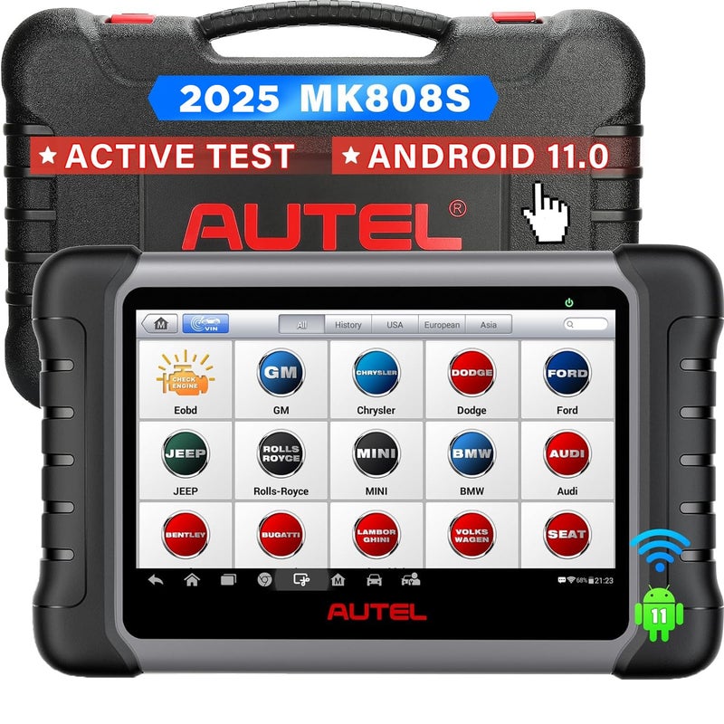 Autel Autel Maxicom Mk808 OBD2 Reader Car Diagnostic Scan Tool with All Systems Diagnosis and Service Functions Including Oil Reset Epb BMS Sas DPF Tpms Relearn (Md802+Maxicheck Pro)  - Image 1