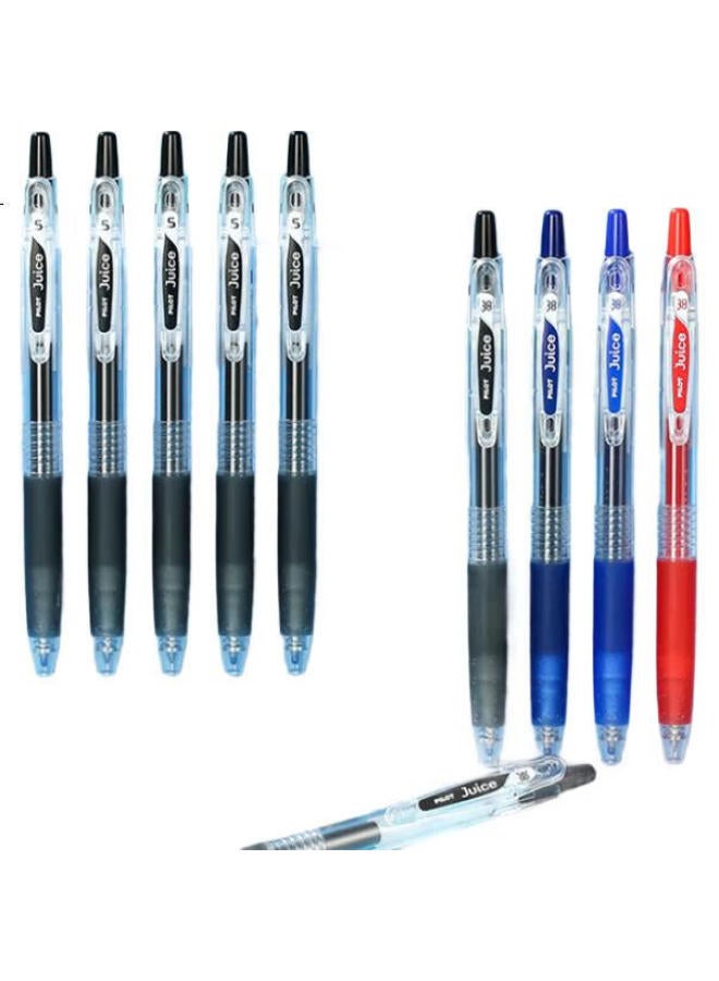 Pilot Juice Retractable Gel Pen, Black, Stylish 0.38Mm Signature Pen, Water-Based Pen For Students' Exams And Practice, Stationery Set (2 Black 1 Blue), 3 Pens - Image 2