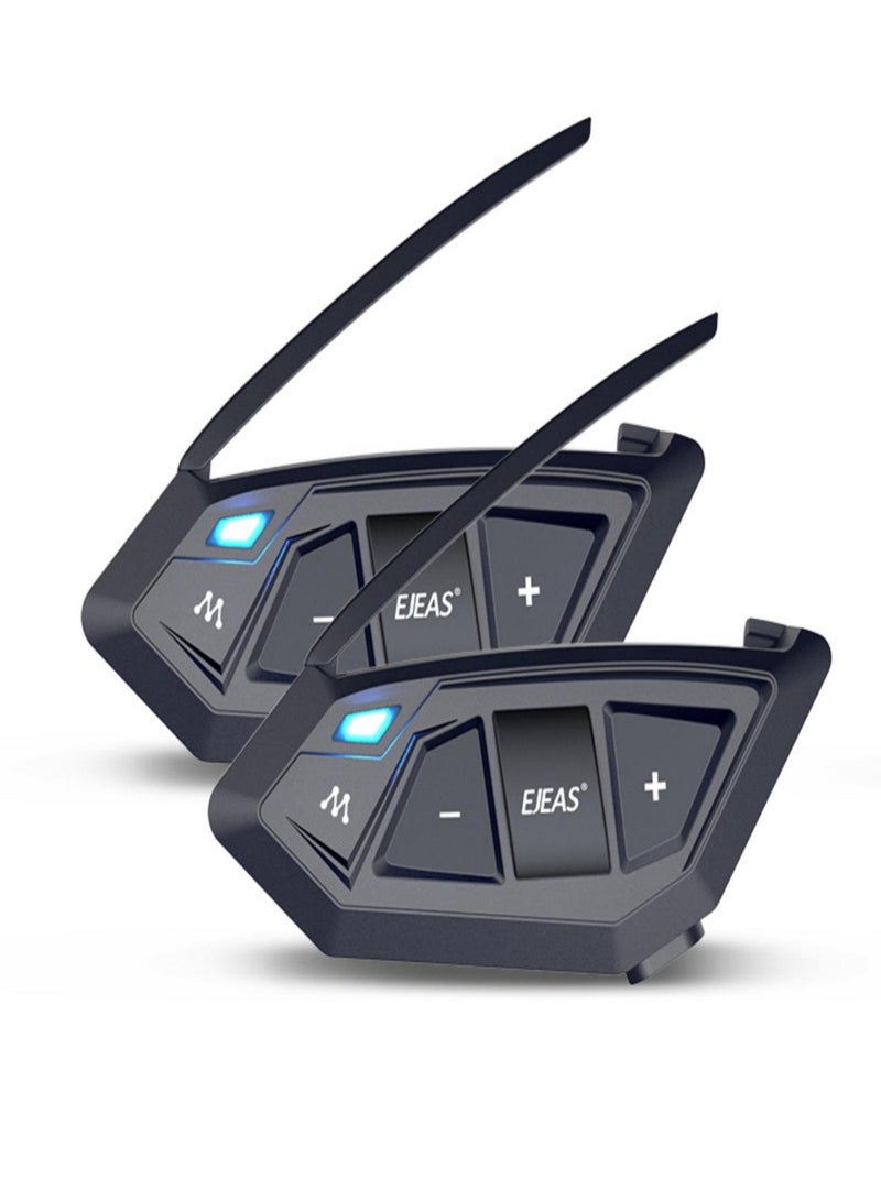 إيجياس يدعم EJEAS MS20 خوذة دراجة نارية مخصصة مع نظام اتصال داخلي شبكي لـ 20 شخصًا وسماعات أذن ذكية لتقليل الضوضاء وإعادة الاتصال التلقائي (عبوة من قطعتين) - Image 1