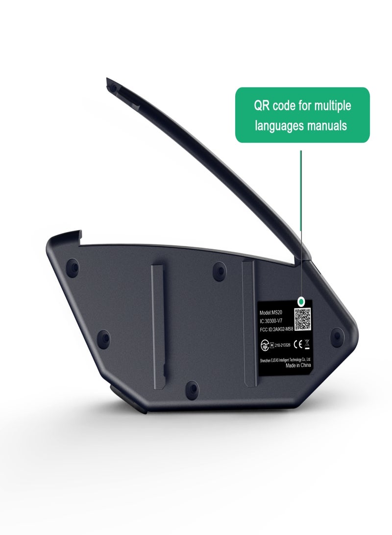 إيجياس يدعم EJEAS MS20 خوذة دراجة نارية مخصصة مع نظام اتصال داخلي شبكي لـ 20 شخصًا وسماعات أذن ذكية لتقليل الضوضاء وإعادة الاتصال التلقائي (عبوة من قطعتين) - Image 2