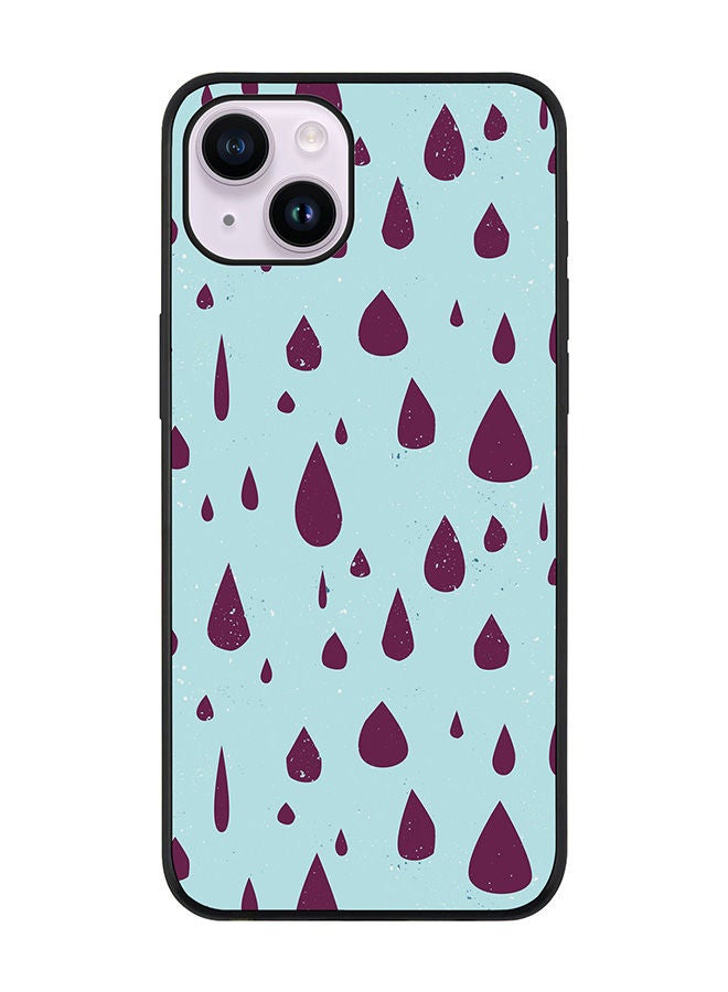 Stylizedd Rugged Black edge case for Apple iPhone 14 Plus Slim fit Soft Case Flexible Rubber Edges Anti Drop TPU Gel Thin Cover - Hard Rain - Image 1