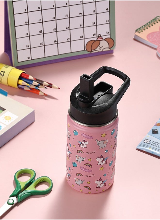 Stainless Steel Children's Water Bottle -Pink with Unicorn Pattern- Durable Insulated 12 oz Kids Drink Bottle with BPA-Free Leak-Proof Lid for School Travel Outdoor Activities and Everyday Use - pzsku/Z0DFE916A2EBA43A9B00BZ/45/_/1724660660/0dfbe595-6582-42ea-b78b-b3d9b8b643e5