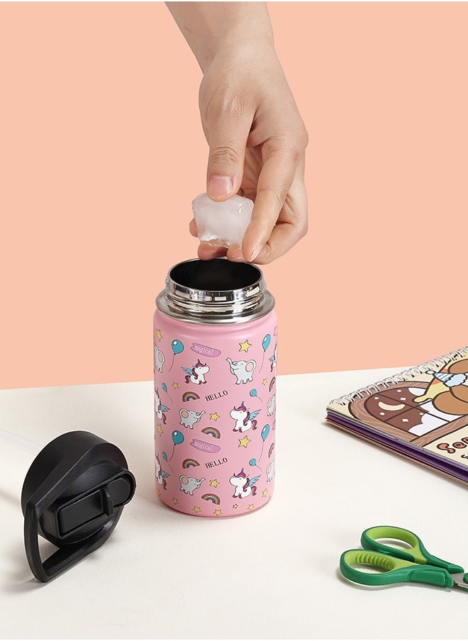 Stainless Steel Children's Water Bottle -Pink with Unicorn Pattern- Durable Insulated 12 oz Kids Drink Bottle with BPA-Free Leak-Proof Lid for School Travel Outdoor Activities and Everyday Use - pzsku/Z0DFE916A2EBA43A9B00BZ/45/_/1724660662/b31a2a5e-7116-46c2-a942-01aad09d95d7