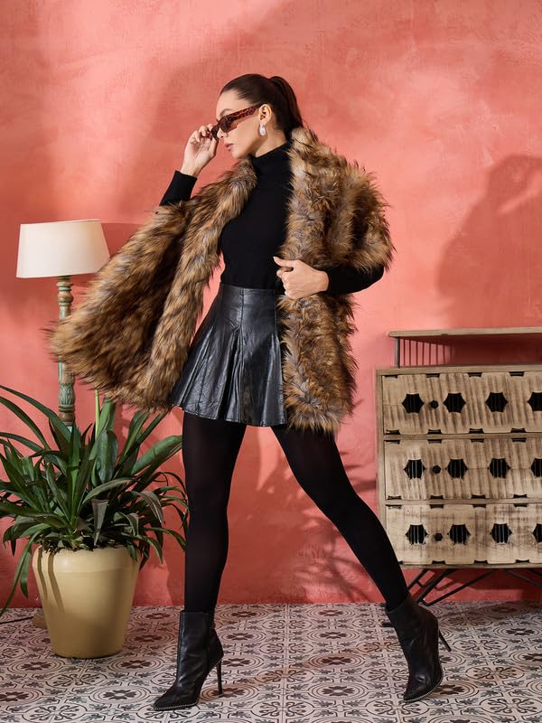 InWeave Winter Beige Faux Cape - Image 2
