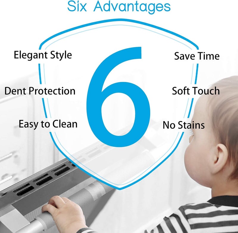 Miss.Silk أغطية مقابض أبواب الثلاجة من ، 5 قطع، أنيقة ومتناسقة الشكل، تحافظ على نظافة ثلاجتك وموقدك وفرنك وميكروويف وغسالة الأطباق من البقع والقطرات وبقع الطعام والزيوت، وتوفر وقتك! (رمادي) - Image 2