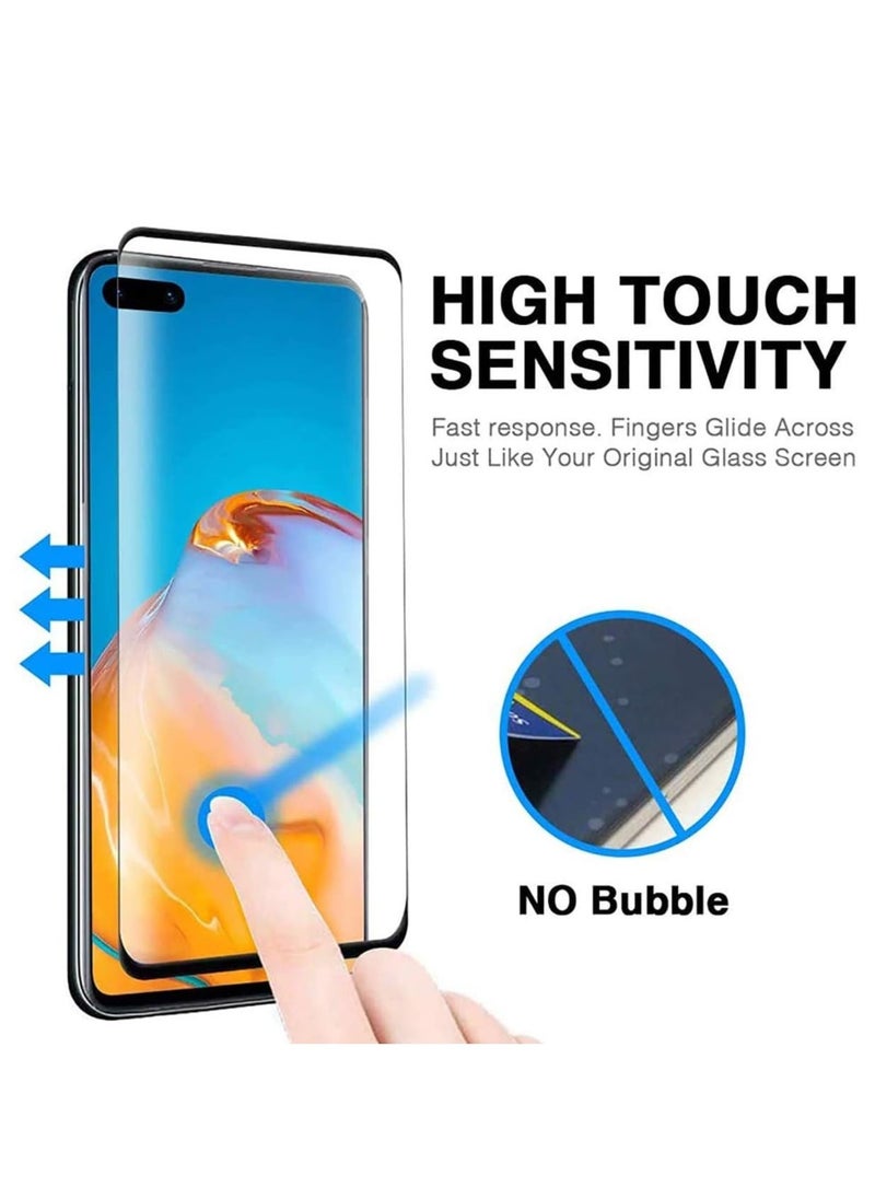 Raxoom Huawei P50 Pro Tempered Glass, 3D Curved Full Glue, (Full Screen Coverage), Touch Sensitive, Anti Scratch, HD Clear, Case Friendly - Image 4