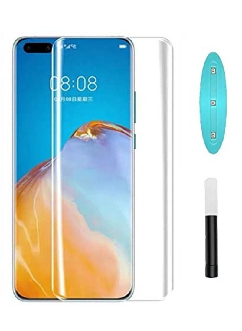 Raxoom Huawei P50 Pro Tempered Glass, 3D Curved Full Glue, (Full Screen Coverage), Touch Sensitive, Anti Scratch, HD Clear, Case Friendly - Image 1
