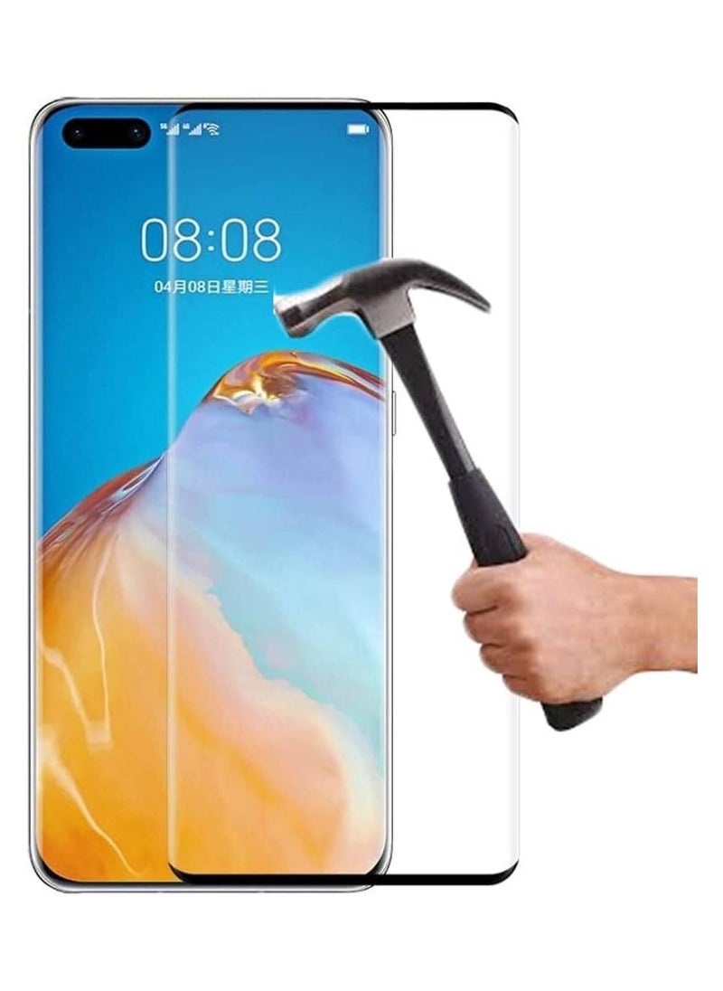 Raxoom Huawei P50 Pro Tempered Glass, 3D Curved Full Glue, (Full Screen Coverage), Touch Sensitive, Anti Scratch, HD Clear, Case Friendly - Image 3