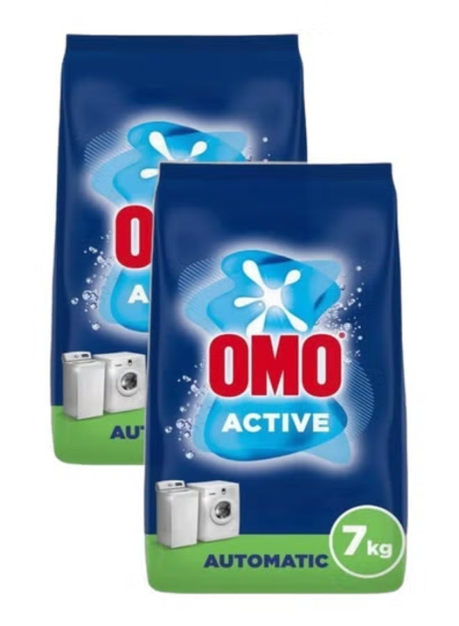 Omo Laundry Detergent Powder Automatic 7kg, Pack of 2 - Image 1
