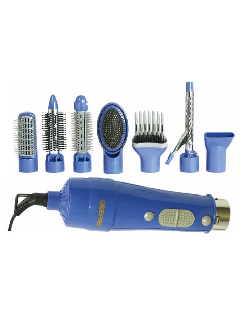 8-in-1 Hair Styler, Hair Brush with 2 Speed Settings, GH731 | Overheat Protection | Cool Function | Multi-Functional Salon Hair Styler | 7 Attachments