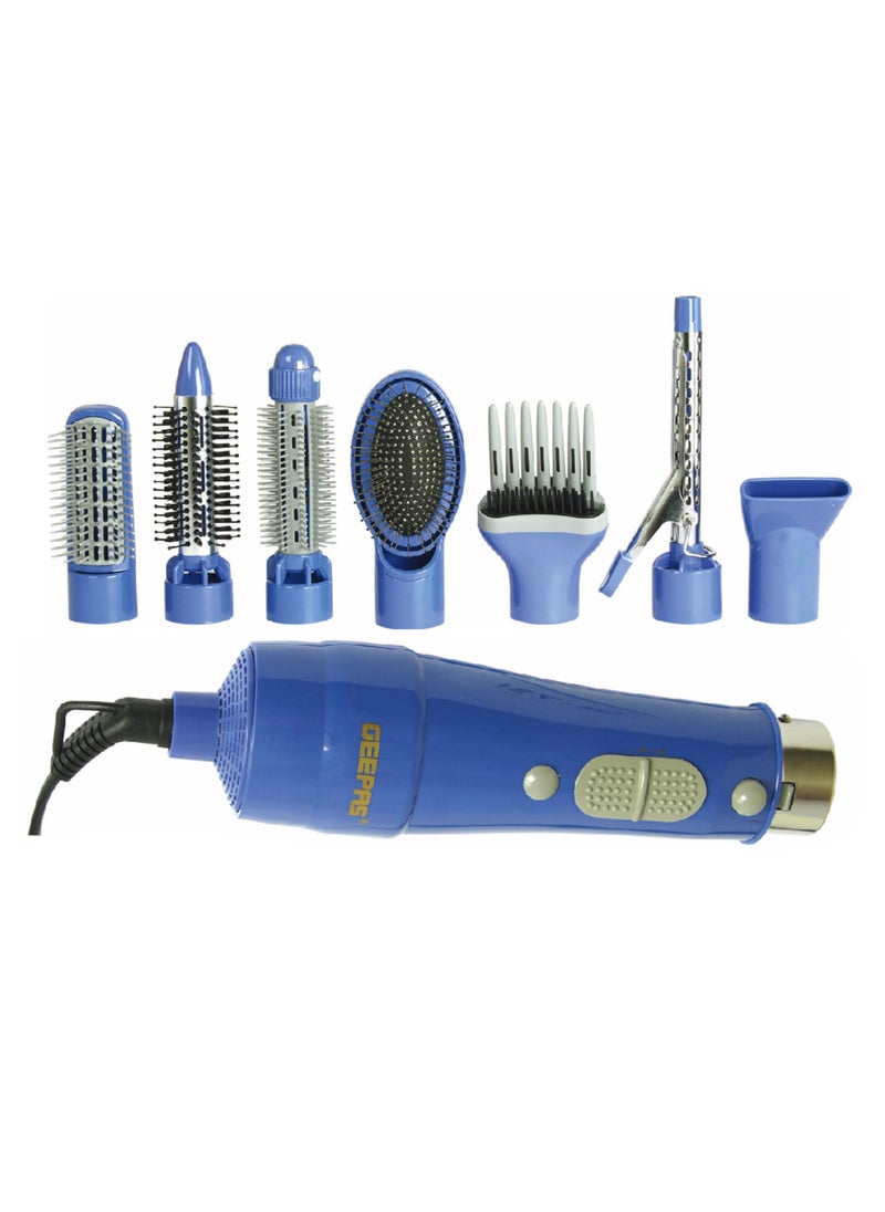 8-in-1 Hair Styler, Hair Brush with 2 Speed Settings, GH731 | Overheat Protection | Cool Function | Multi-Functional Salon Hair Styler | 7 Attachments