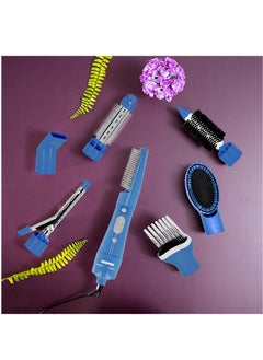 GEEPAS 8-in-1 Hair Styler, Hair Brush with 2 Speed Settings, GH731 | Overheat Protection | Cool Function | Multi-Functional Salon Hair Styler | 7 Attachments  - Image 2