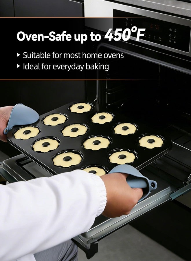 YIDAZLE 2 Pack Mini Bundt Cake Pans for Baking, 12-Cavity Nonstick Mini Bundtlette Baking Mold, Heavy-Duty Carbon Steel, Oven-Safe to 450℉ Versatile Fluted Bake Pan for Muffins, Brownies, Cupcakes, Mini Cakes - Image 4