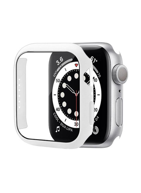 Applicable To Apple Iwatch8/9/10 Watch Case PC Case Film Integrated Protective Case Ultra3 49mm Protective Case-Color:White-Exterior Dimension:S10 46mm With Packaging