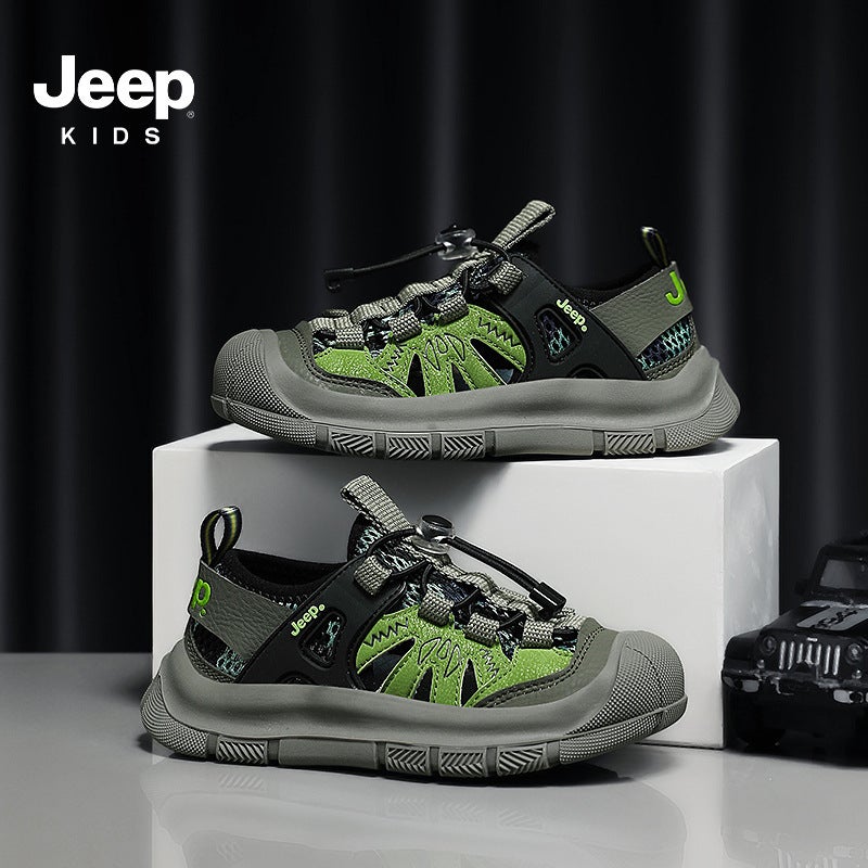 Jeep Children'S Shoes 2025 Comfortable Lightweight Women'S Shoes Baotou Sandals Tracing Shoes Men'S Shoes All-Match Trendy - Image 1