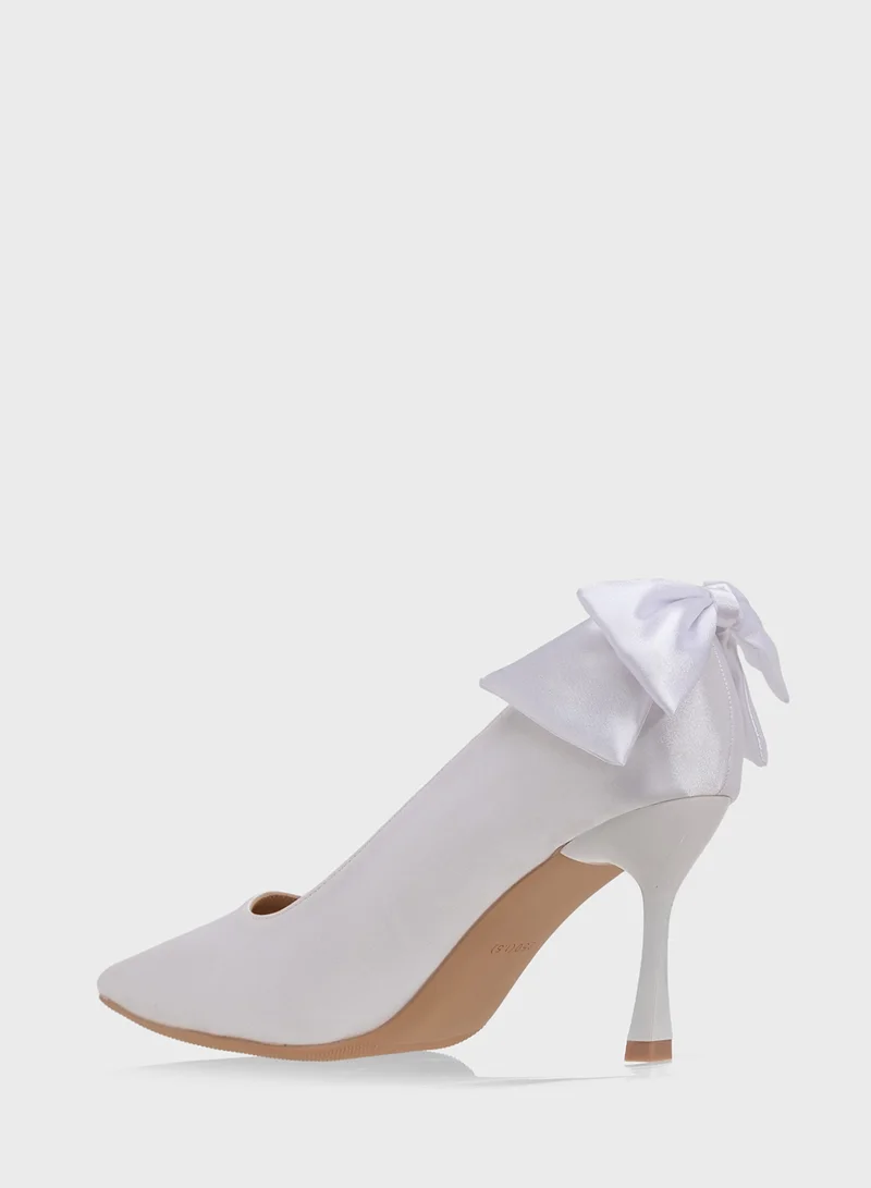 Khizana Heeled Pump With Bow