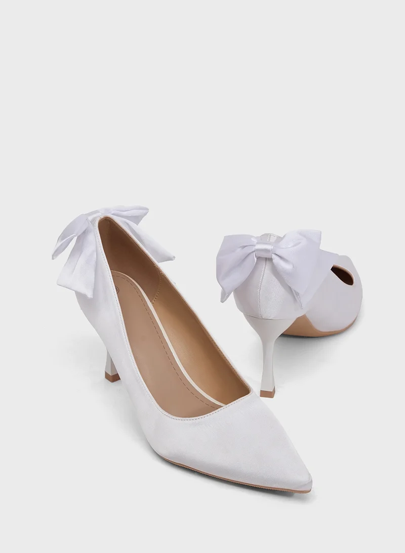 Khizana Heeled Pump With Bow