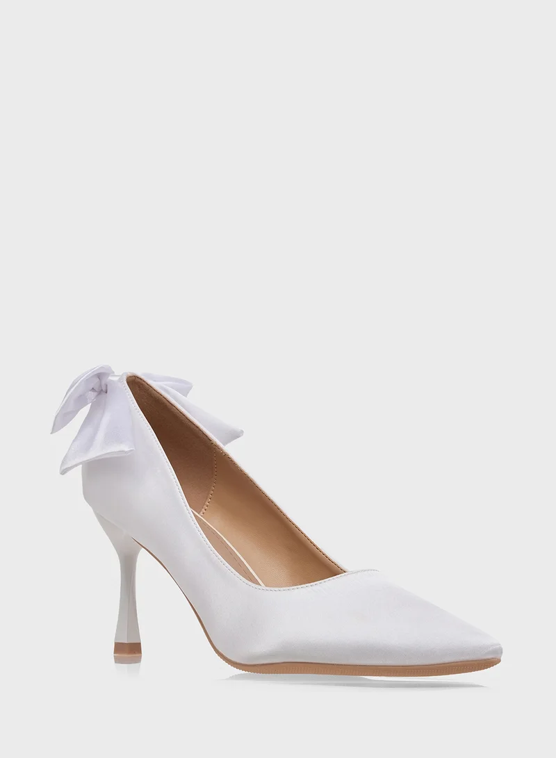 Khizana Heeled Pump With Bow