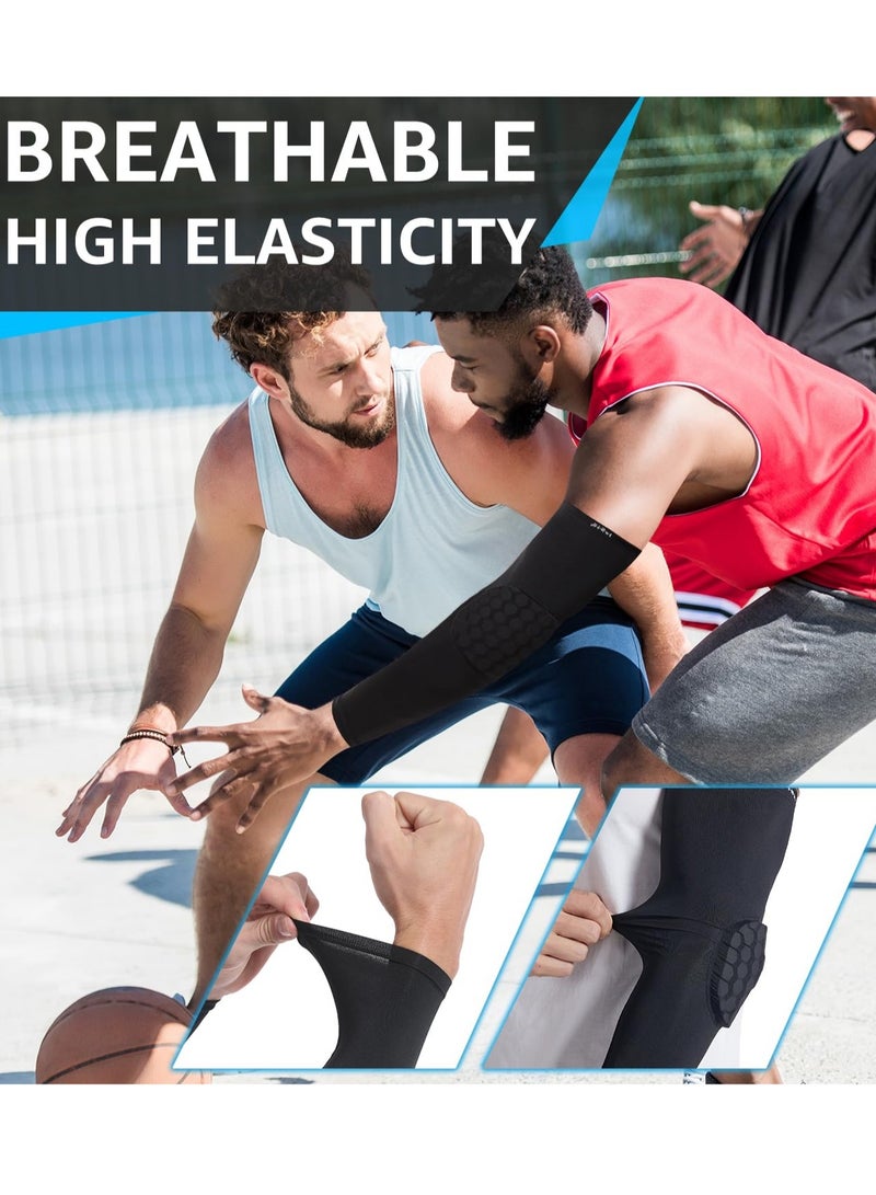 Bukela Elbow Pads, Basketball Shooter Sleeves, Collision Avoidance Hex Padded Elbow For Volleyball Football Baseball Cycling - Image 2