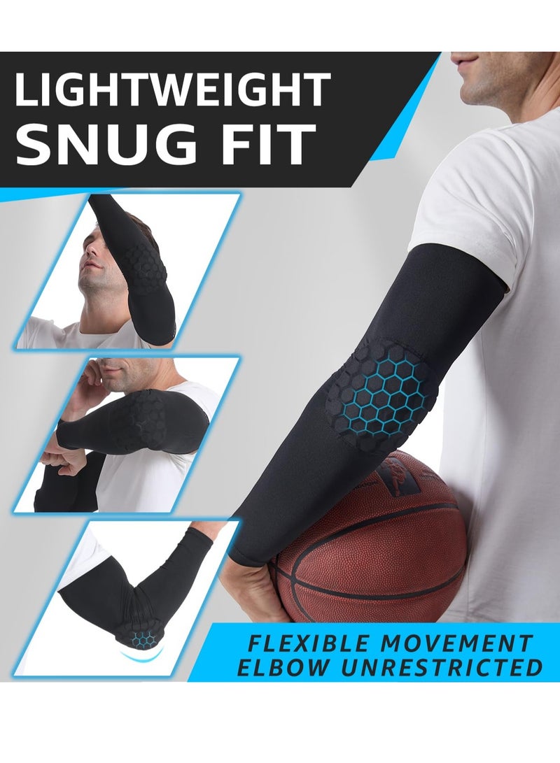 Bukela Elbow Pads, Basketball Shooter Sleeves, Collision Avoidance Hex Padded Elbow For Volleyball Football Baseball Cycling - Image 3