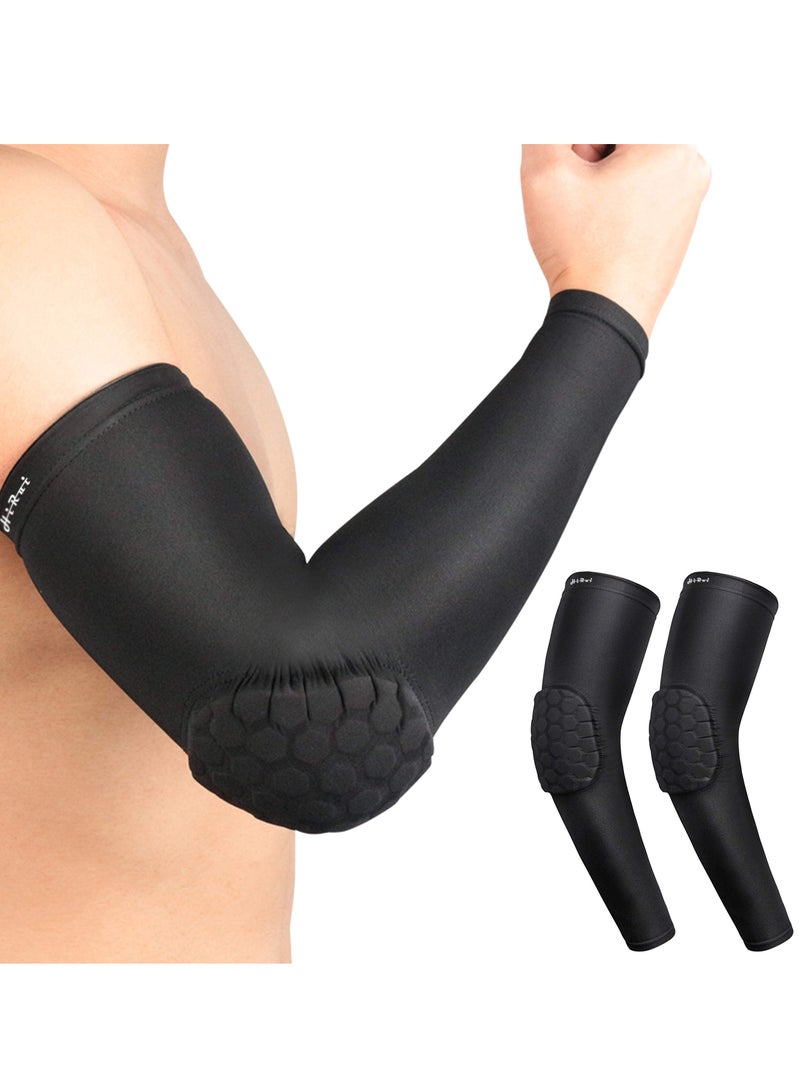 Bukela Elbow Pads, Basketball Shooter Sleeves, Collision Avoidance Hex Padded Elbow For Volleyball Football Baseball Cycling - Image 1