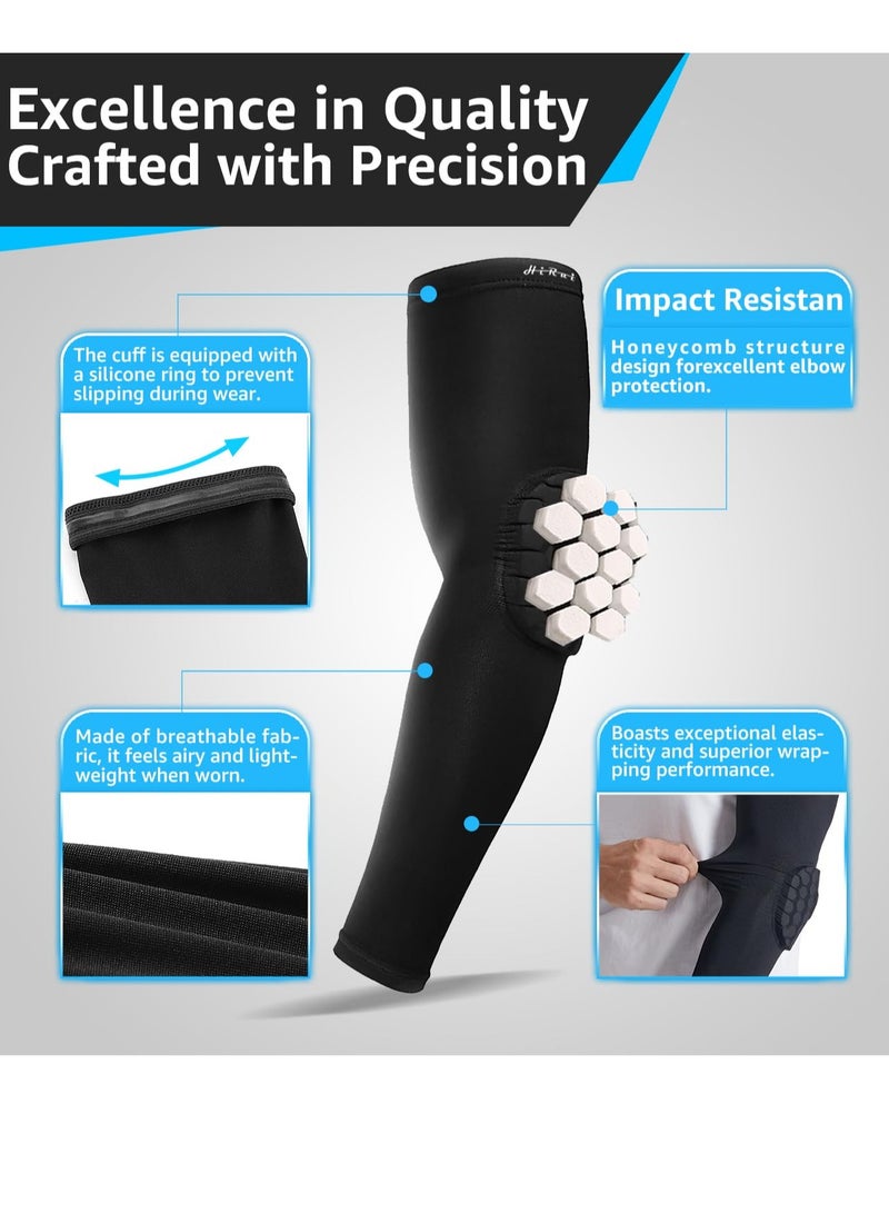 Bukela Elbow Pads, Basketball Shooter Sleeves, Collision Avoidance Hex Padded Elbow For Volleyball Football Baseball Cycling - Image 5