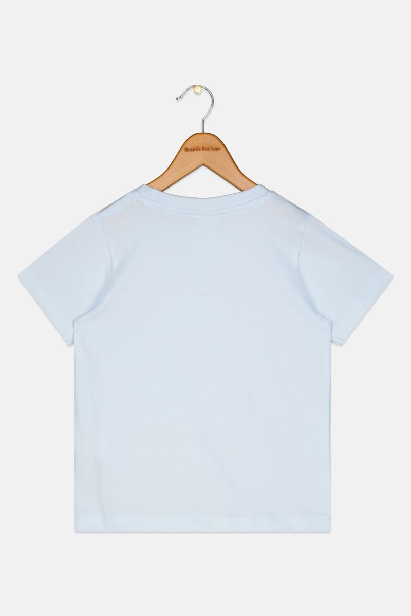 Disney x Stitch Toddlers Girl Crew Neck Short Sleeve Graphic Print T-Shirt, Blue - Image 3