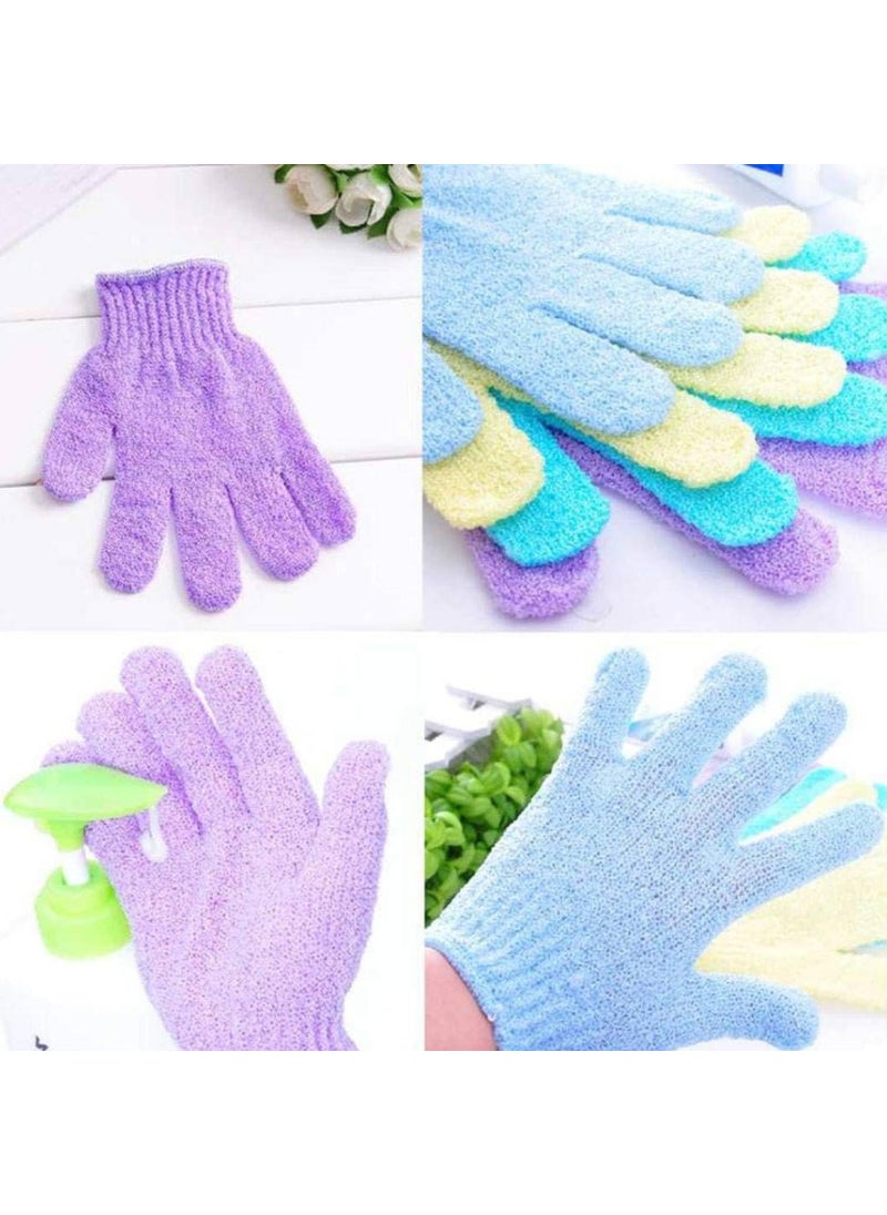 Prostuff.in Prostuffin Bath Exfoliating Gloves Body Scrubber Gloves Wash Skin Cleaner Shower Bath Glove For Showerspamassage Body Scrubsdead Skin Cell Remover Multicolor 2 Pair  - Image 2