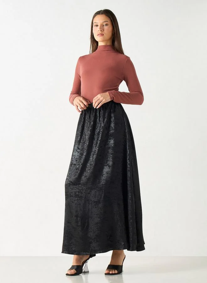 2Xtremz 2Xtremz Textured A-line Maxi Skirt