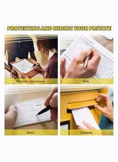Y&D Roller Stamp Protection Identity Theft Stamps for Confidential Security Stamp, Anti and Privacy Safety, Perfect (Yellow)  - Image 3