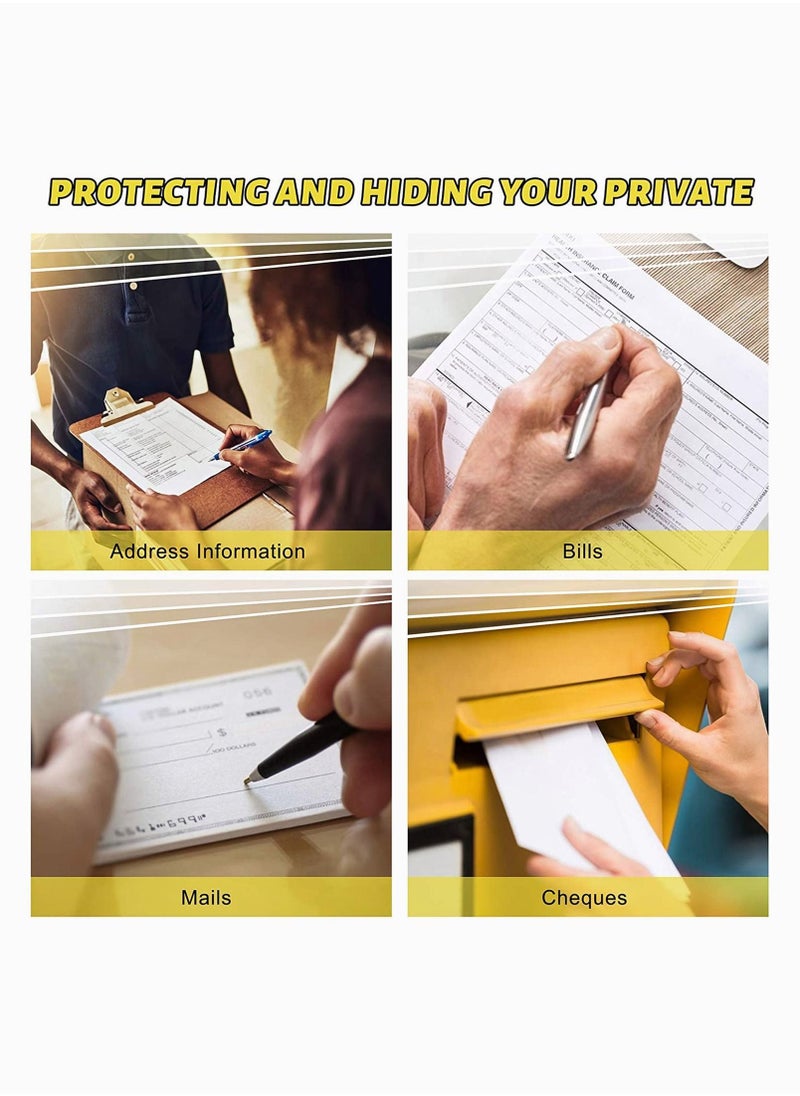 Y&D Roller Stamp Protection Identity Theft Stamps for Confidential Security Stamp, Anti and Privacy Safety, Perfect (Yellow)  - Image 3