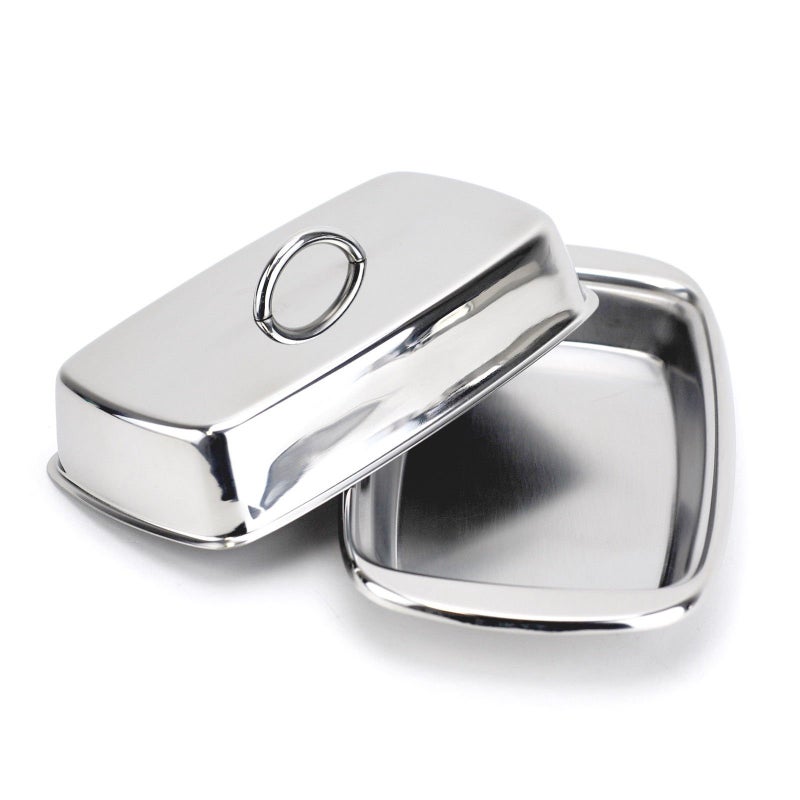 Cuisinox Stainless Steel Butter Dish with Lid, 4" x 7.5" - Image 3